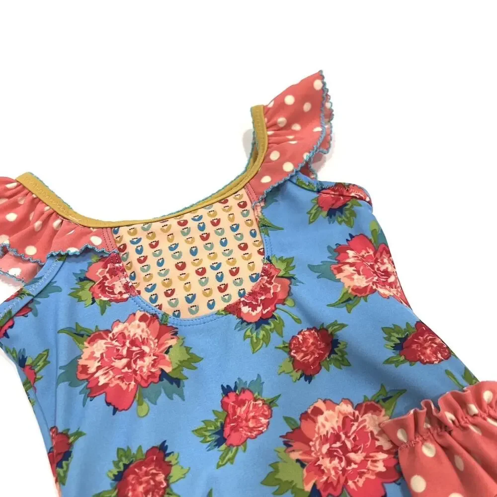 Matilda Jane Baby Shark Floral Print One Piece Swimsuit